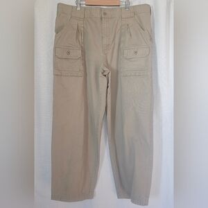 Cabela's Men's Cargo Hiking Pants Beige 7 Pockets Size 38x30